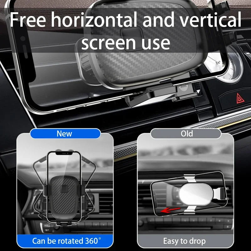Car Phone Holder Bracket Auto Interior Air Outlet Stand Cellphone Support Base Fixing Clip - Vehicle Accessory