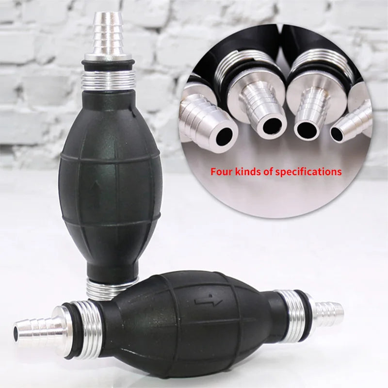 Hand Fuel Pump Line Rubber Aluminum Hand Primer Bulb diesel oil transfer petrol for Car Boat Marine Outboard 6mm/8mm/10mm/12mm