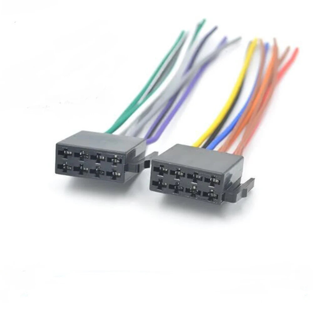 Car Stereo Radio ISO Cable Adapter ABS Universal Male Plug To Female Connector Wiring Harness Automobile Accessories