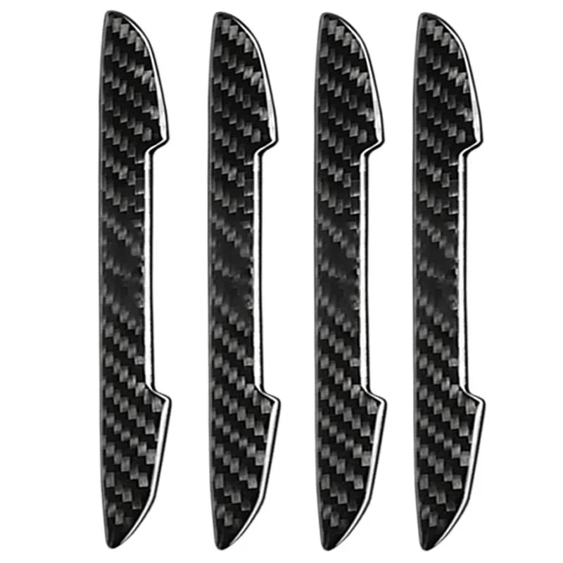 4/8pcs Car Door Protective Sticker Strip Carbon Fiber Look Anti-Collision  Protector Car Door Edg Scratch-resistant Stickers