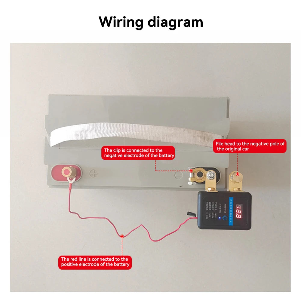 DC 12V Automatic Power Shut Off Switch Disconnect Switch 260A Remote Battery Cut Off Switch for Car SUV for Car Truck SUV