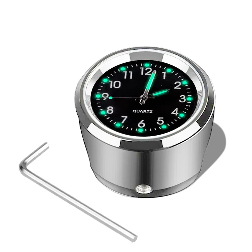 Motorcycle Bike Handlebar Mount  Clock  Waterproof Chrome Moto Accessories