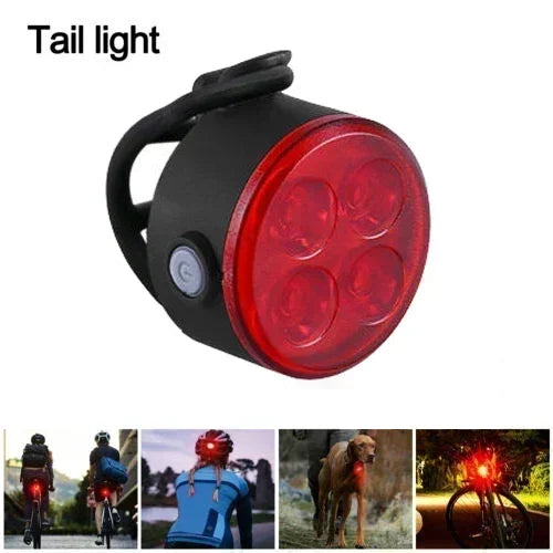 BUCKLOS Bike Light Set Rechargeable Rear Light Front Lamp Waterproof Riding Headlight USB MTB Taillight Led 1PC Cycling Parts