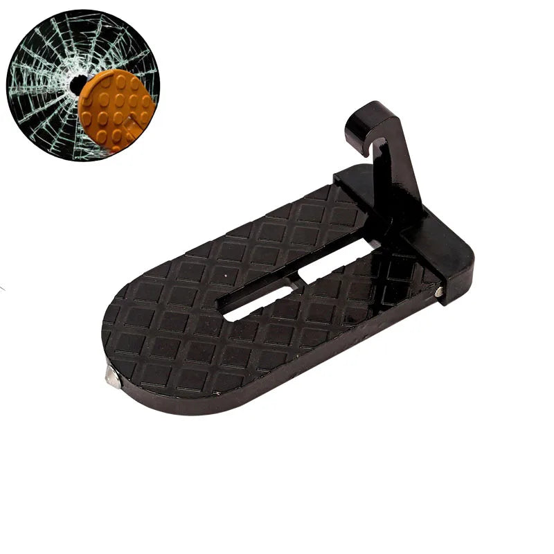Foldable Car Roof Rack Step Car Door Step Universal Latch Hook Auxiliary Walking Car Foot Pedal Aluminium Alloy Safety Hammer