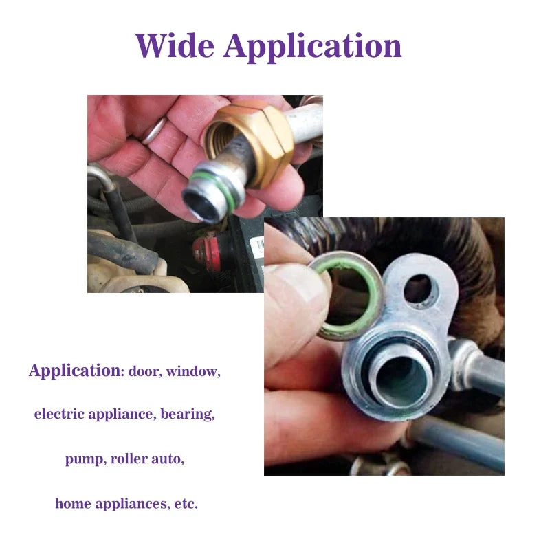 O Ring Set Seal Kit R134a R12  HNBR Rubber O-Rings Assortment For Car Automotive Air Conditioner A/C System Repair Tool