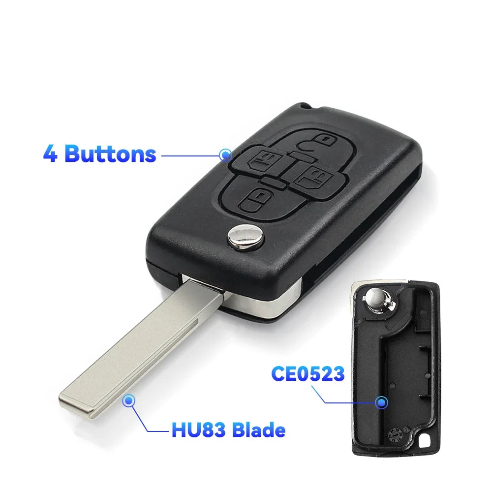 KEYYOU For Peugeot 207 307 308 407 607 807 For Citroen C2 C3 C4 C5 C6 2/3 Buttons Remote Key Shell Case VA2/HU83 CE0523 CE0536