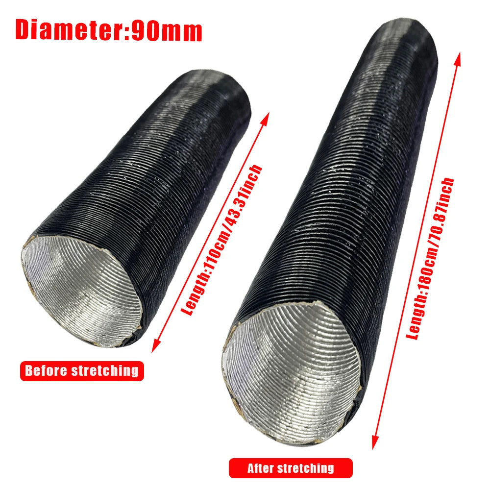1PCS 25mm 42mm 60mm 75mm 90mm Diameter Air Diesel Parking Heater Duct Pipe Tube Hose For Webasto Eberspacher Car Camper
