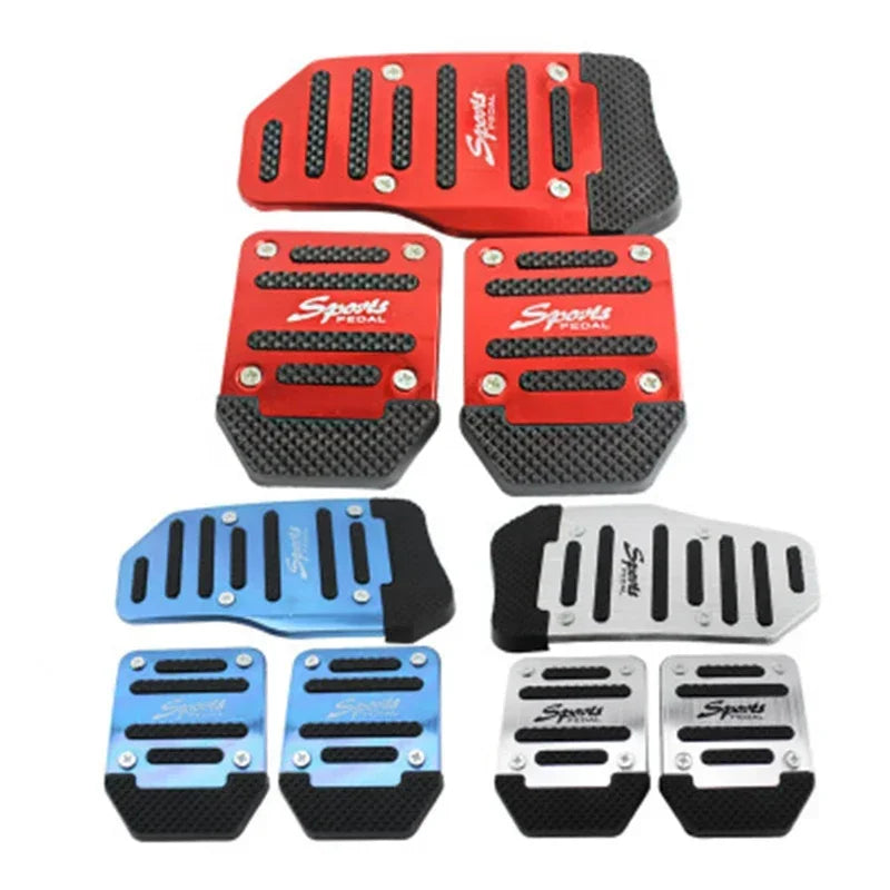 Automotive universal pedal cover acceleration brake anti slip tool upgraded red silver gray blue foot pads interior accessories