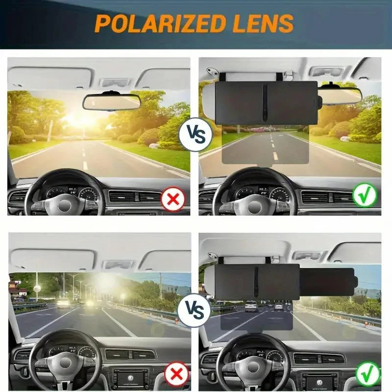 Universal Car Sun Visor Extender Anti-glare UV Retractable Sun Shield Multifunctional Accessories Easily Install Lightweight