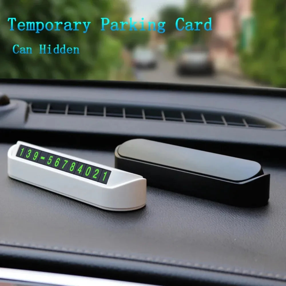 Car Phone Number Card Temporary Parking Card Plate Telephone Number Car Park Stop Automobile Accessories Car-styling 13x2.5cm