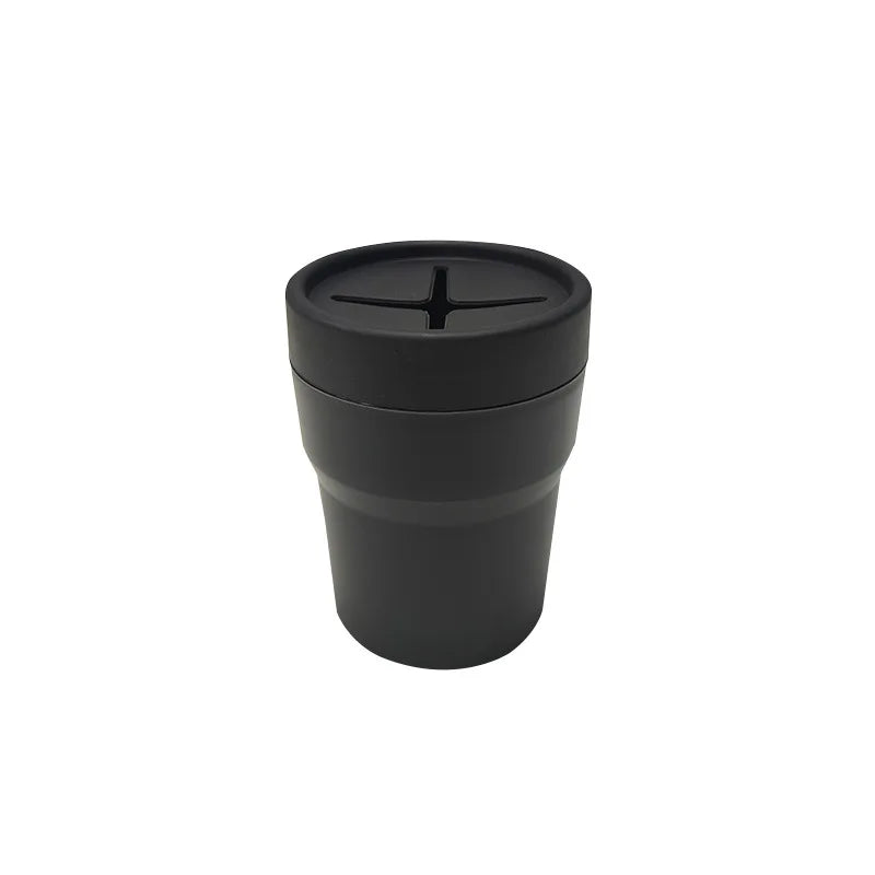 Car Trash Can with Lid,Mini Auto Garbage Can Leakproof Vehicle Trash Bin Fits Cup Holder in Console or Door for Automotive Car