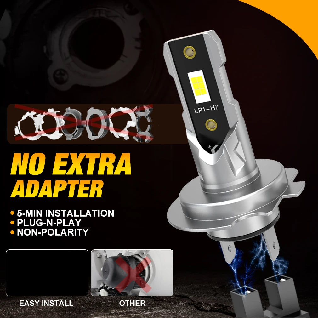 20000LM H7 LED Headlight Kit Mini Bulb 100W CSP 3570 for Car Headlamp Auto Fog Lamps Canbus H7 Led Turbo Automobile 12V 6000K