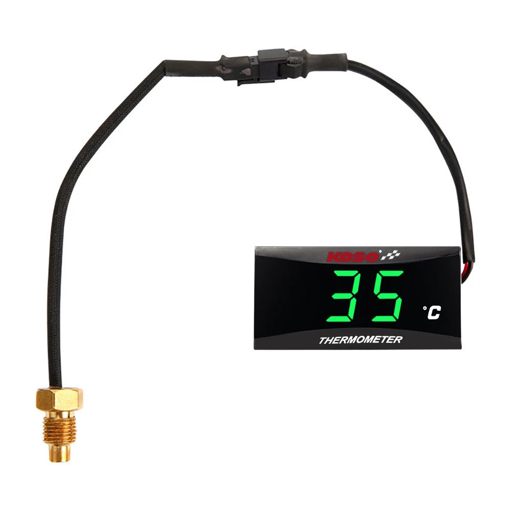 KOSO Oil Temperature Gauge Motorcycle Universal Oil Temperature Sensor LCD Digital Screen Mini Meter
