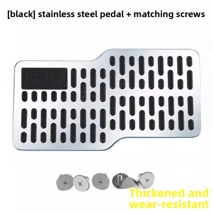 Auto Foot Rest Pedal Plate Floor Carpet Mats Non-slip Stainless Heel Pad for Truck Suv Black Beige Brown Car Accessories
