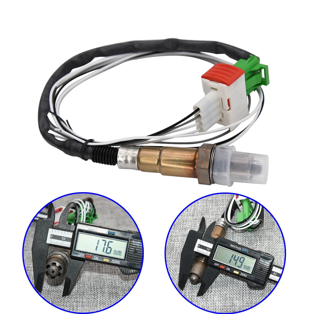 Digital 2"52mm Air Fuel Ratio Gauge AFR Display Narrowband O2 Oxygen Sensor 0258006028 Smoked Lens Car Gauge for Petrol Car 12V