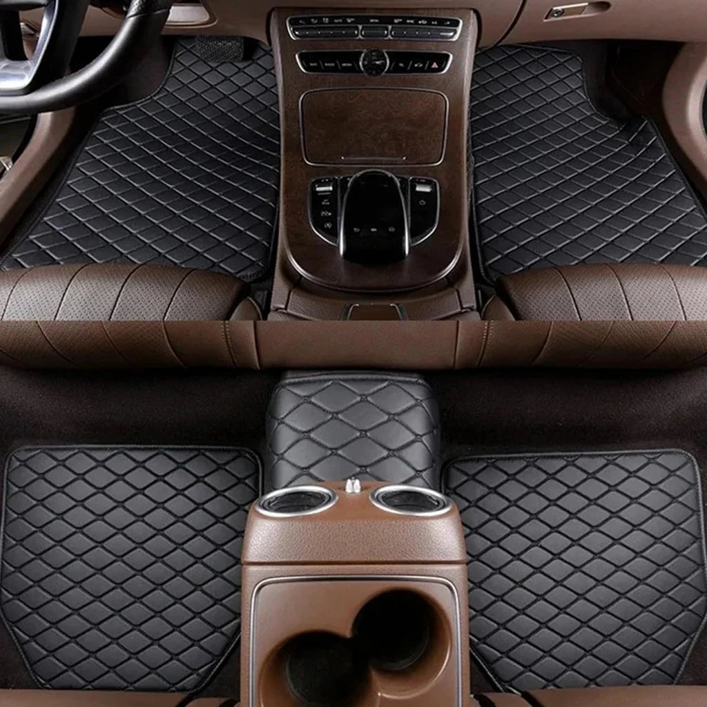 Universal Car Mats Waterproof PU Leather Auto Foot Pad Protector Automobile Interior Carpet Front Rear mats Set Car Floor Mats