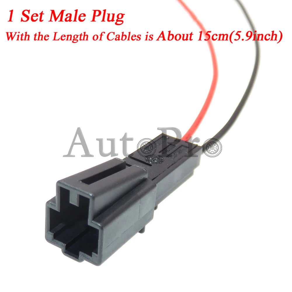 1 Set 2 Hole 4B0971832 4E0972575 1-1534113-1 1534155-1 AC Assembly Car License Plate Lamp Wire Harness Plug With Terminal for VW