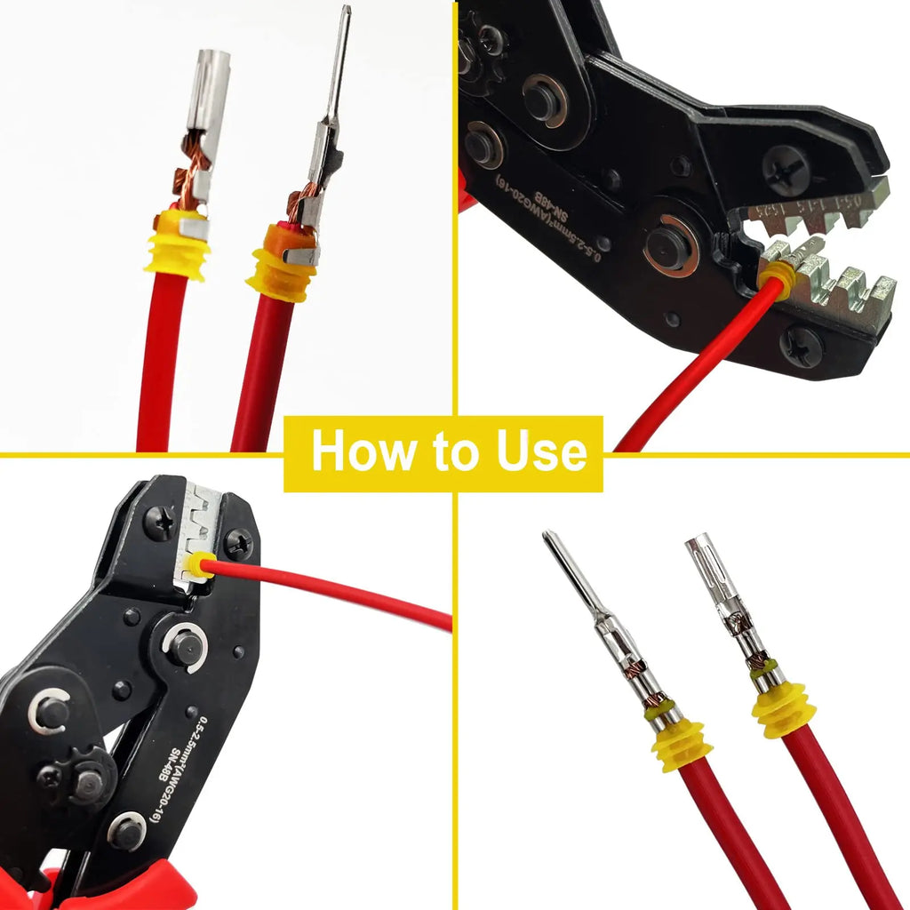 352Pcs Waterproof Electrical Connector Terminals Automotive Electrical Wire Connectors 1/2/3/4 Pin Connector with Crimping Tool
