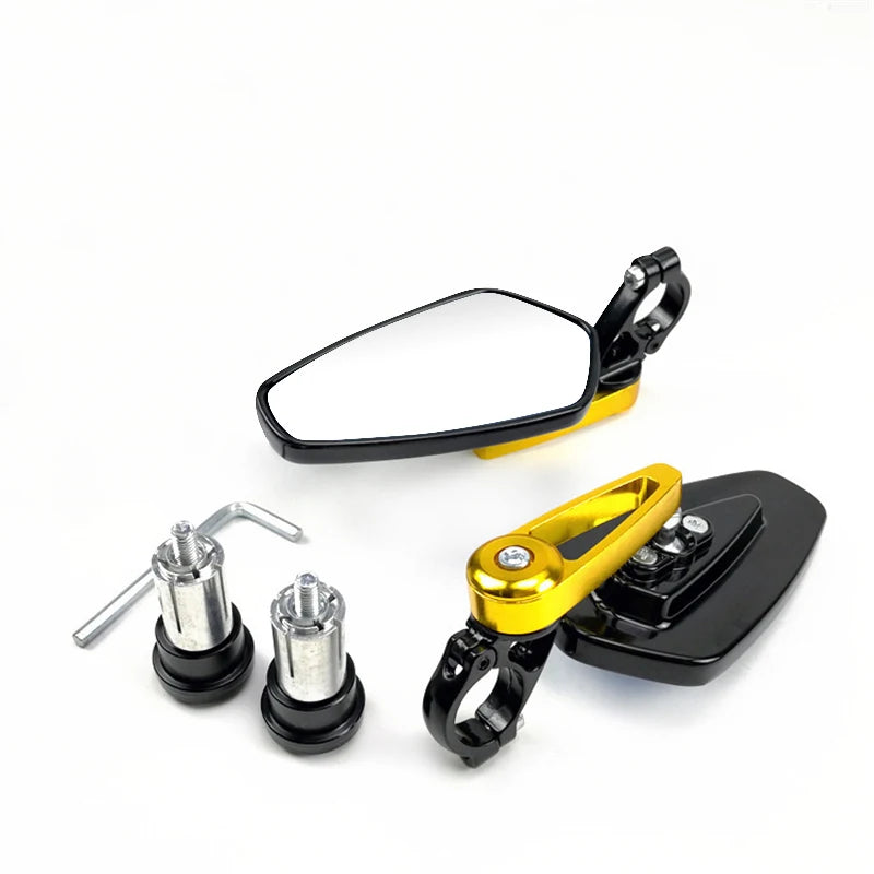 EAFC 1 Pair 7/8" 22mm  Motorcycle Rearview Mirrors Universal Scooter Bar End Handlebar Mirror Rear View Mirror Accessories