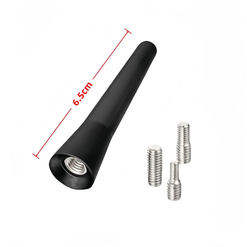 Car Short Antenna Replacement Universal Black Radio Antenna with Adapter Screws for Mini Cooper & Most Cars