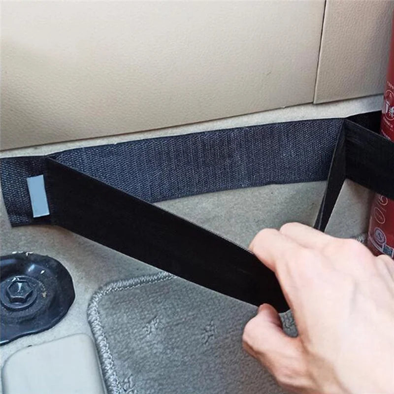 Car Trunk Organizer Fire Extinguisher Fixing Belt Automobile Elastic Fixing Belt Storage Bag Tapes