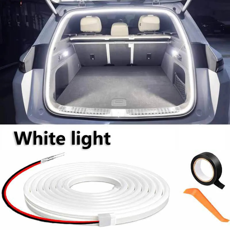 Car high brightness trunk lighting ambient light interior decoration LED wiring free automatic sensing tailgate light strip