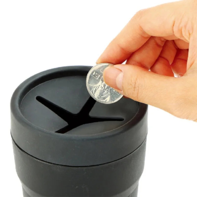 Car Trash Can with Lid,Mini Auto Garbage Can Leakproof Vehicle Trash Bin Fits Cup Holder in Console or Door for Automotive Car
