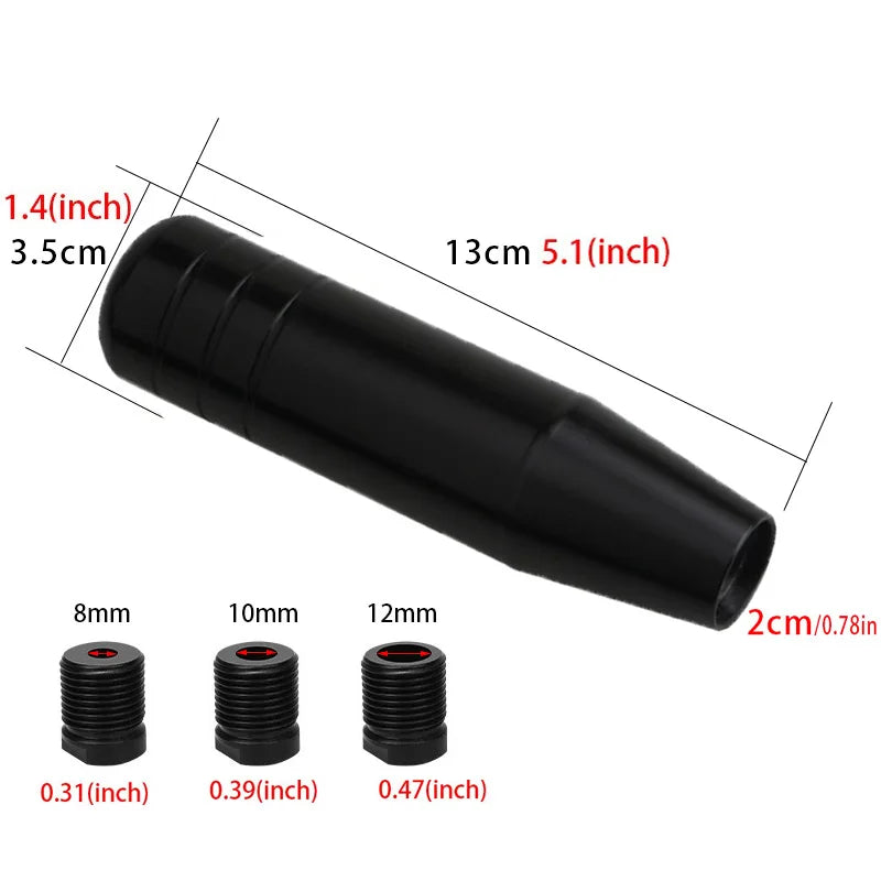 Car Universal 13cm Aluminum Gear Shift Knob MT Gear Stick Lever Shifter Knob Handle Extended JDM Gear Shifter Gear Head Knob