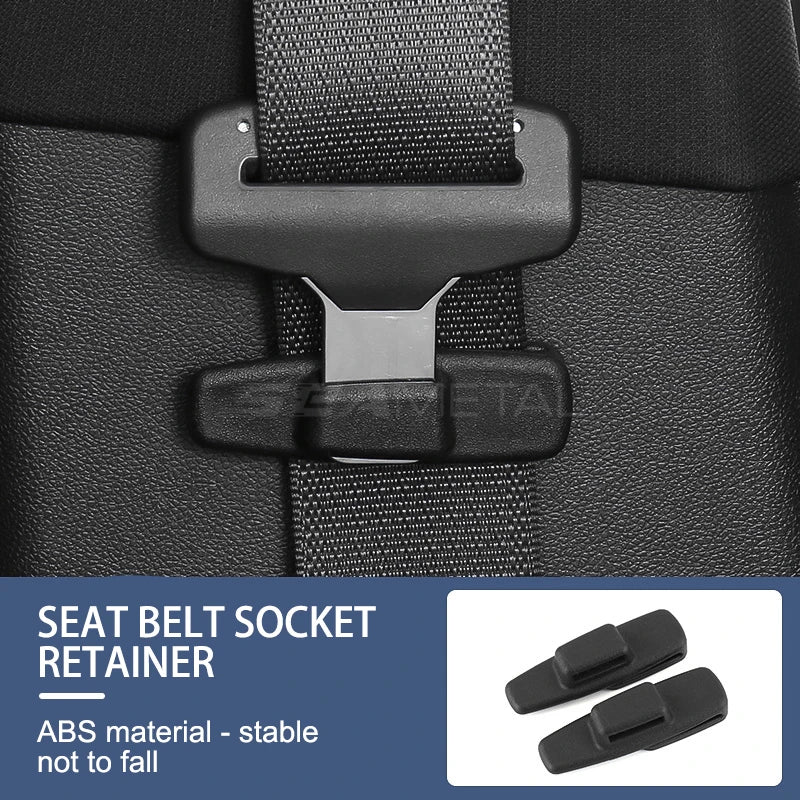 SEAMETAL 2pcs Car Seat Belt Holder Clip ABS Safety Belt Clip Prevent Falling Universal Seat Belt Accessories Stay in Position