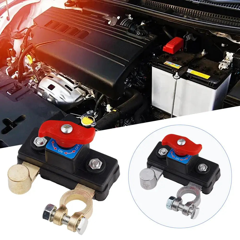 12V 24V Dual Voltage Battery Master Cut Off Switch Zinc Alloy Structure Negative Pole Disconnect for 16mm17mm Diameter Pile Head