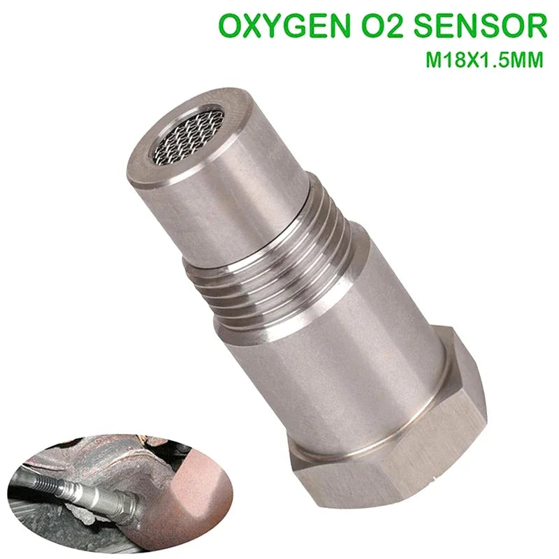 New Oxygen O2 Sensor Spacer Adapter Connector Fix Check Engine Light Converter M18X1.5 With Filter Screen