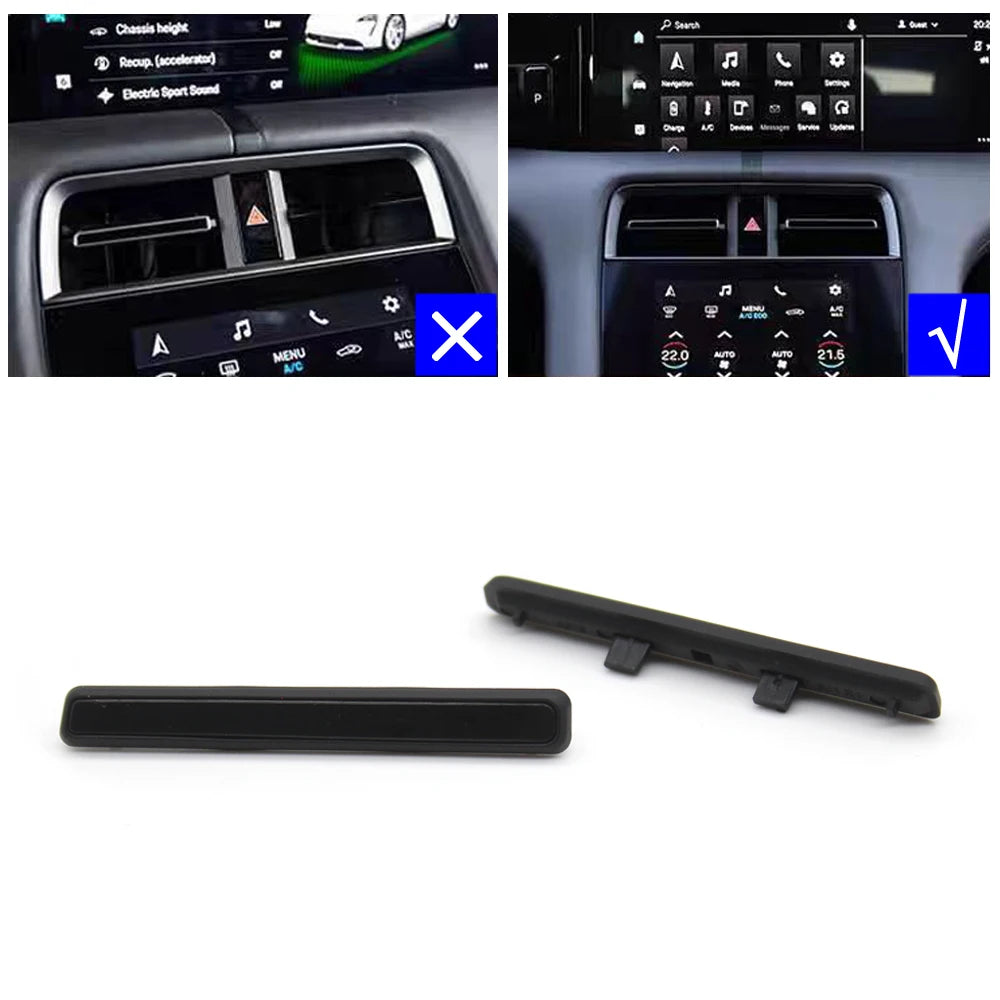 Car Accessories Front Air Ventilation Left Right Middle AC Air Vent Grille Outlet Trim Strip  For Porsche Taycan 9J1 2019-2024