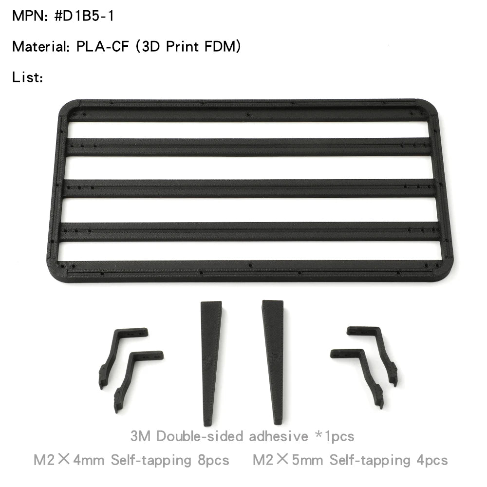 Pickup Truck Luggage Rack for 1/10 RC Crawler Car Traxxas RD110 2Doors Pickup Accessories
