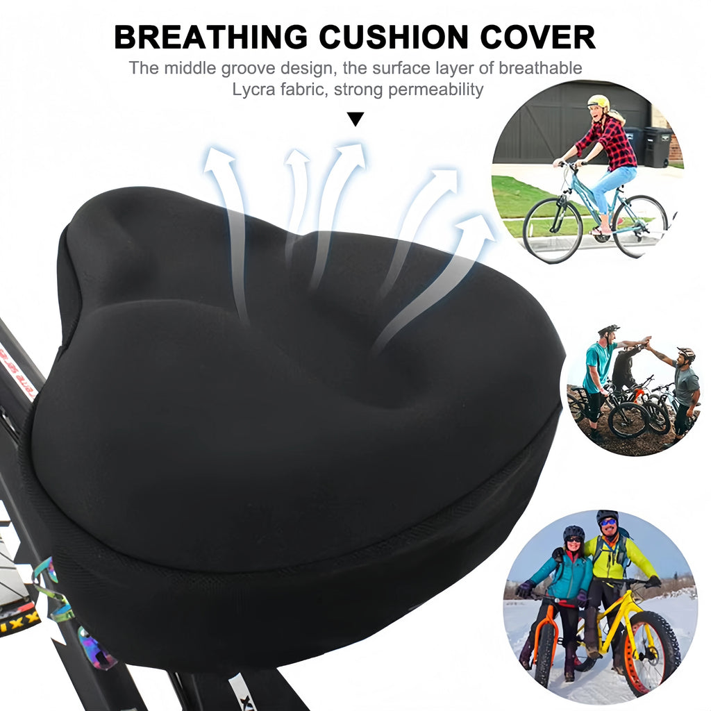 Universal Gel Bike Seat Cushion Cover, Comfortable Shockproof Bicycle Saddle for Electric Bike Road MTB Cycling