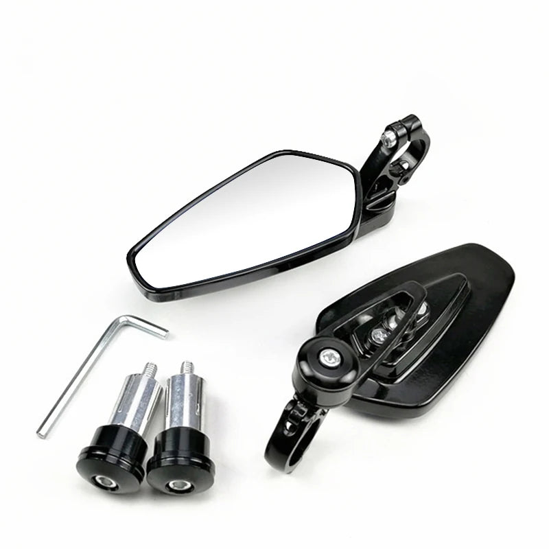 EAFC 1 Pair 7/8" 22mm  Motorcycle Rearview Mirrors Universal Scooter Bar End Handlebar Mirror Rear View Mirror Accessories