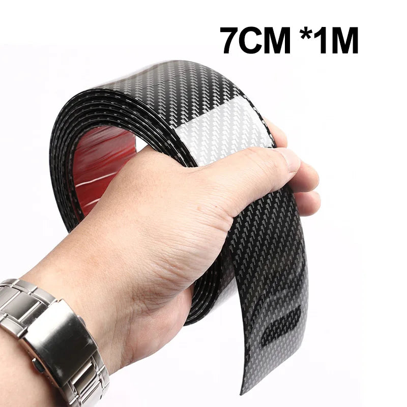 SEAMETAL Car Stickers Anti Scratch Door Sill Protector Strip Carbon Fiber Car Threshold Protection Bumper Film Car Accessories