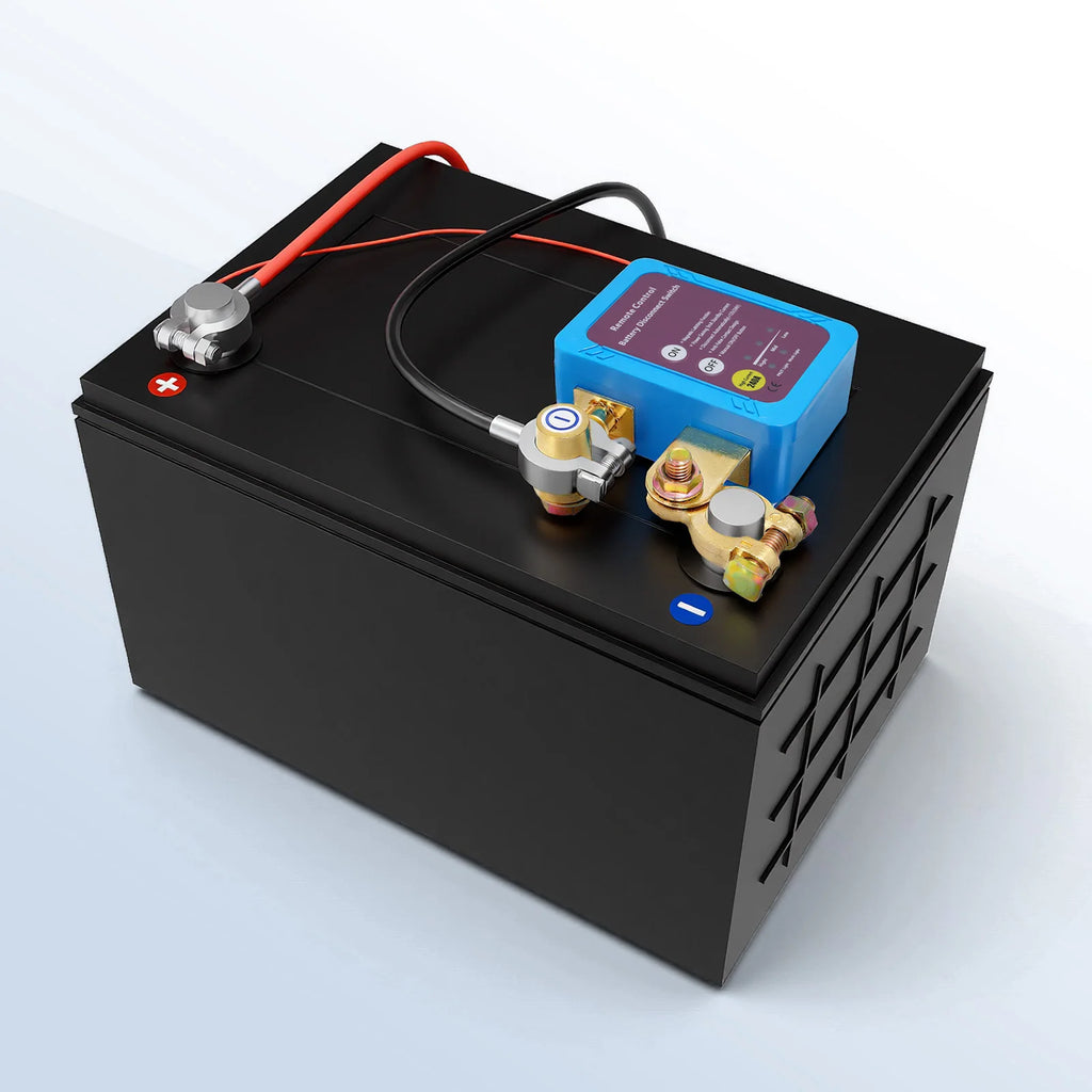 12V Battery Master Disconnect Switch, Battery Master Switch with Remote, Heavy Duty Car Battery Kill Switch with Remote Control
