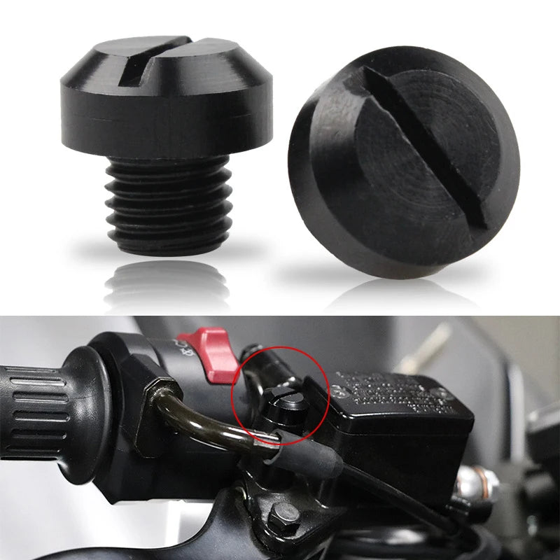 2Pcs M10 Anti-Rust Motorcycle CNC Aluminum Rear view Mirror Hole Plugs Screws Rearview Mirror Holder Motorcycle Accessories
