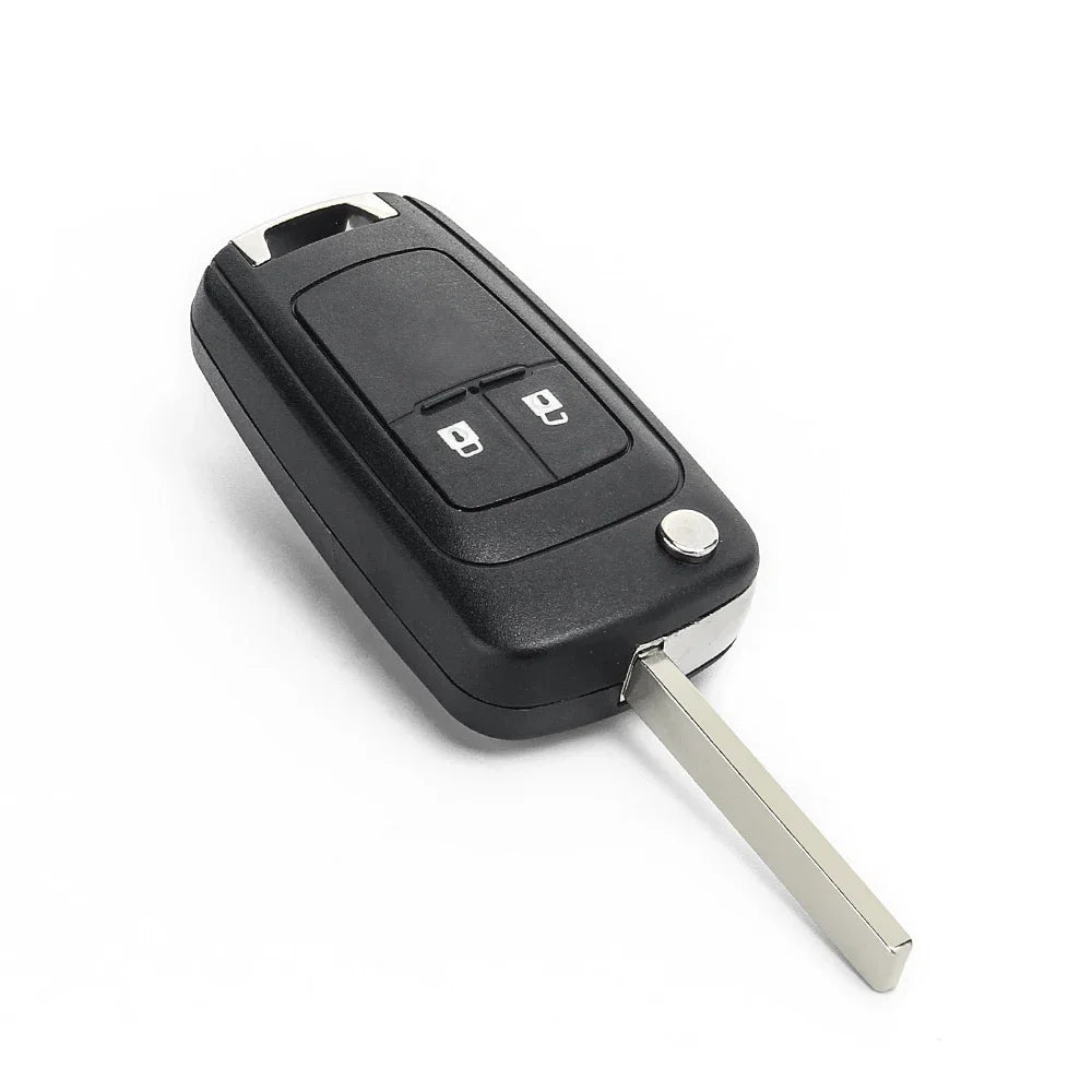 KEYYOU 2 Buttons Car Folding Flip Key Housing Replacement For Opel For Astra J For Corsa E Automobile Key Shell Fob Cover Case