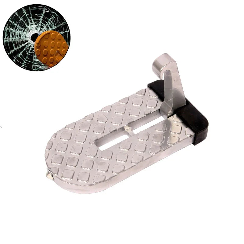 Foldable Car Roof Rack Step Car Door Step Universal Latch Hook Auxiliary Walking Car Foot Pedal Aluminium Alloy Safety Hammer