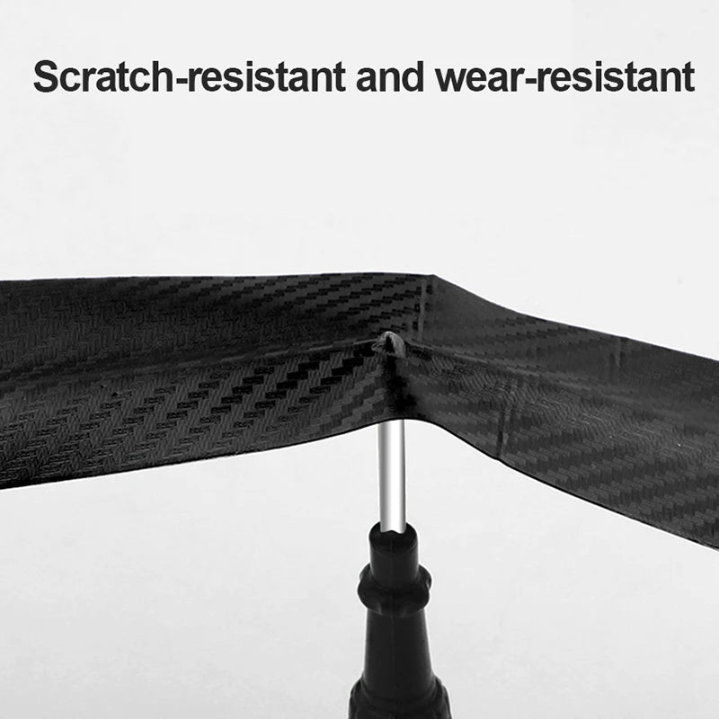 SEAMETAL 3D Carbon Fiber Car Threshold Protective Film Anti Scratch Waterproof Car Stickers for Auto Door Sill Edge Protection