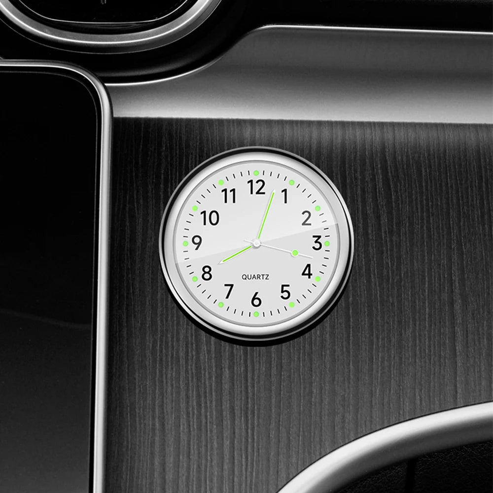 Mini Car Clock Luminous 5 Colors Auto Stick-On Digital Watch Mechanics Quartz Motorcycle Clocks Auto Ornament Car Accessories
